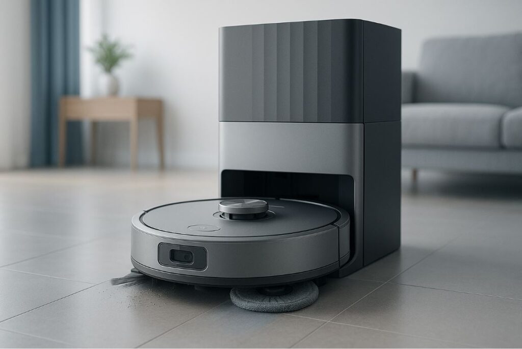 Guide Complet des Robot Aspirateur Laveur 3 en 1 avec Brosse Rotative 2025 10 stations accueil high-tech avec systèmes d'auto-nettoyage et séchage des robots aspirateurs 3 en 1